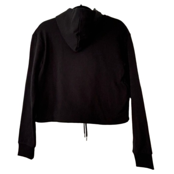 Kappa Logo Catto regular fit crop hoodie NWT black white and grey size M - Picture 4 of 14